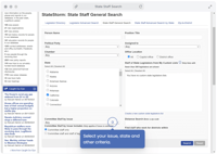 State Legislative Staff Search - Interactive Demo